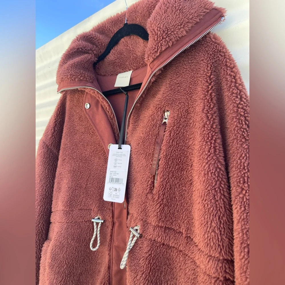 🐻 Varley Jones Sherpa Coat Small •size small - Picture 4 of 16